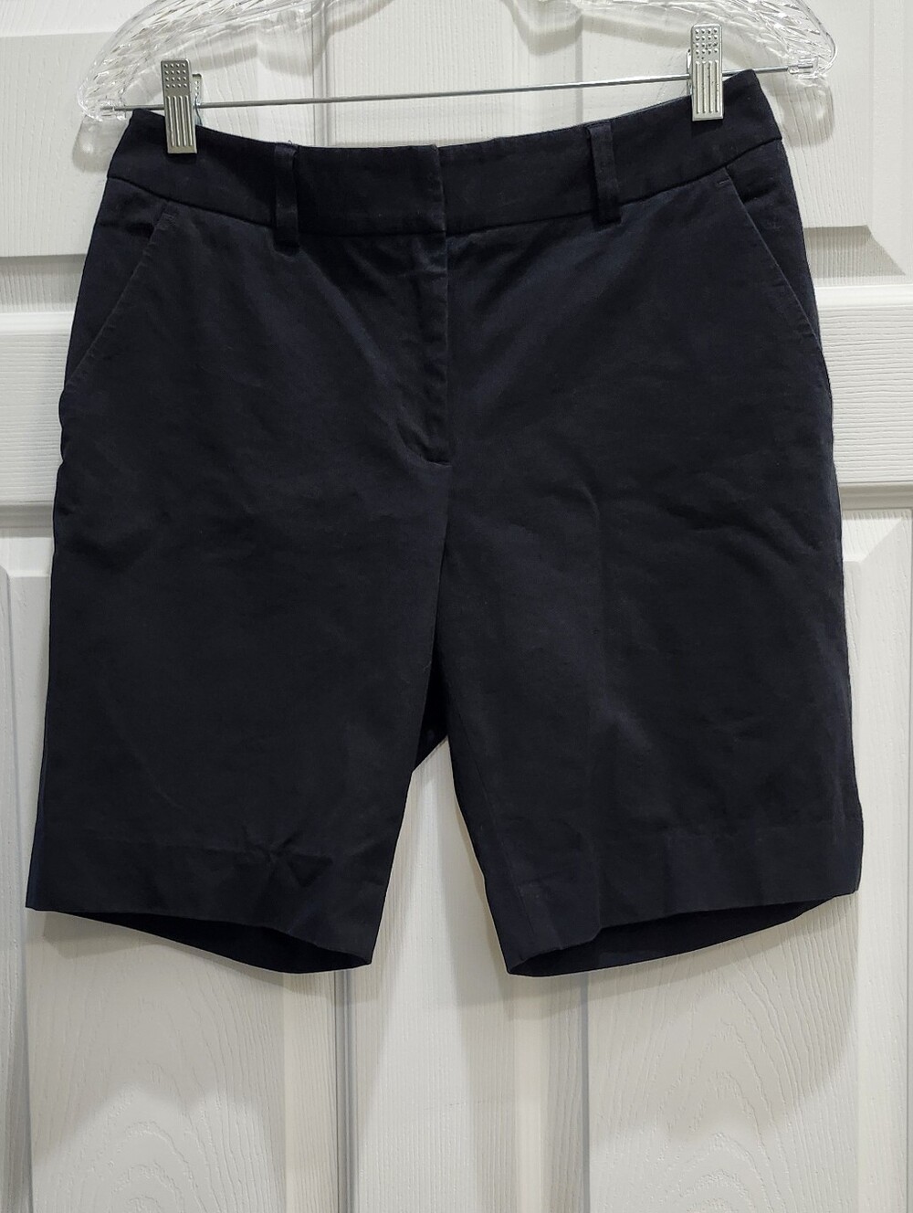 J. McLaughlin Bermuda Shorts Black Cotton Stretch Golf Preppy Women's Size 4